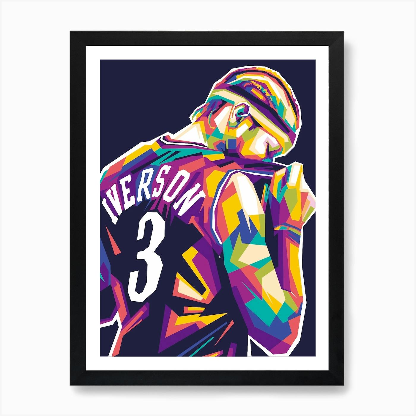 Allen Iverson Basketball Art Print by wpapstyle - Fy